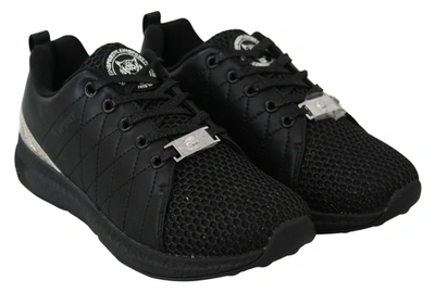 Plein Sport Black Polyester Runner Gisella Sneakers