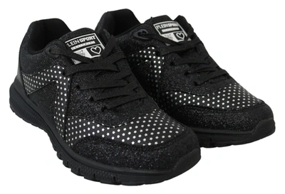 Plein Sport Black Polyester Runner Jasmines Sneakers