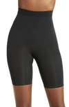 Skims Seamless Sculpt Mid Thigh Shorts In Onyx