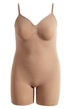 Skims Womens Sienna Sculpt Ruched Stretch-woven Body In Sienna