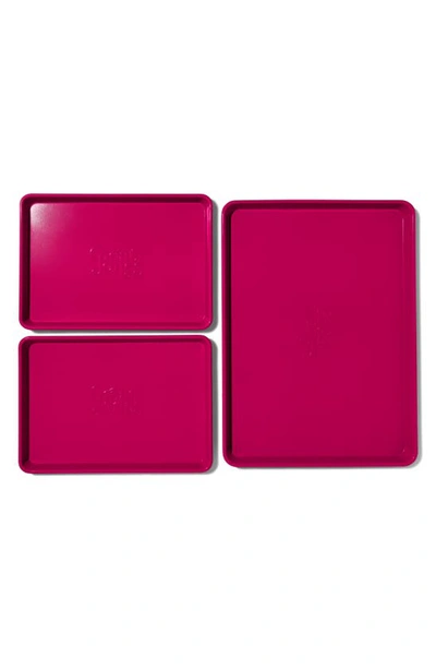 Great Jones Sheet Show 3-piece Nonstick Sheet Pan Set In Pink