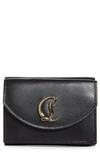 Christian Louboutin Loubi54 Leather Wallet In Black/ Gold