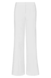 Milly Nash High Waist Cady Wide Leg Pants In Ecru