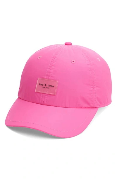 Rag & Bone Addison Baseball Cap In Neonpnk