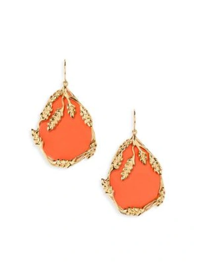 Aurelie Bidermann Françoise Coral Drop Earrings