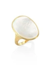 Marco Bicego WOMEN'S LUNARIA MOTHER-OF-PEARL & 18K YELLOW GOLD RING,400093001983