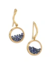 AURELIE BIDERMANN Blue Sapphire & 18K Yellow Gold Chivor Earrings