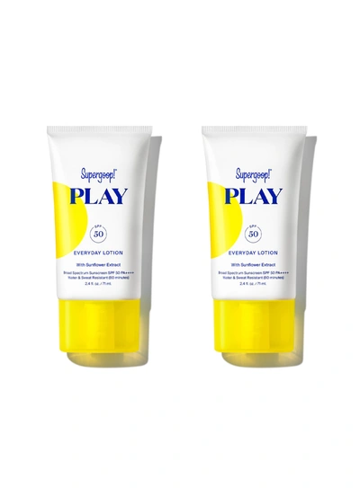 Supergoop Play Everyday Lotion Spf 50 Sunscreen 2-pack ! In White