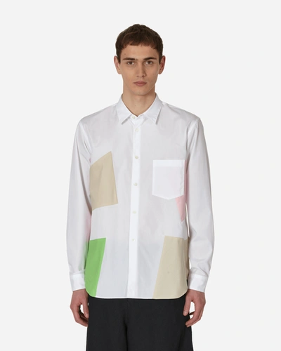 Comme Des Garçons Homme Deux Comme Des Garçons Homme Plus Patchwork Buttoned Shirt In White