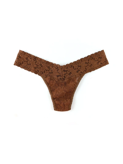 Hanky Panky Signature Lace Low Rise Thong Macchiato Brown In Multicolor