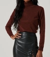 Astr Alden Turtleneck Sweater In Rust In Multi