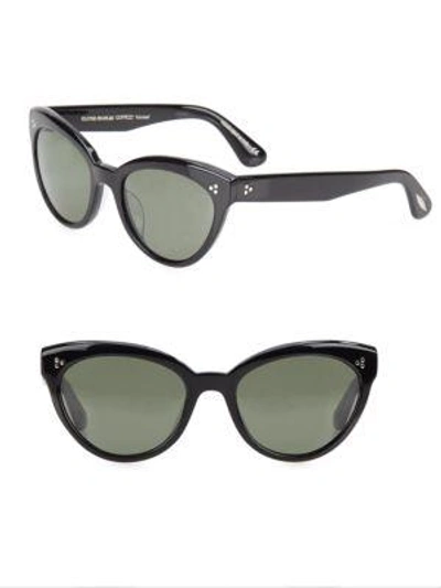 Oliver Peoples Roella 55mm Polarized Cat Eye Sunglasses In Black