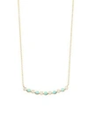 SYDNEY EVAN Turquoise & Diamond Bar Necklace