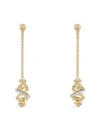 DAVID YURMAN Crossover Chain Drop Earrings with Diamonds in 18K Gold