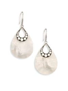 John Hardy DOT MOTHER-OF-PEARL & STERLING SILVER DROP EARRINGS,400089991404