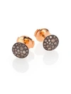 POMELLATO Sabbia Brown Diamond & 18K Rose Gold Stud Earrings