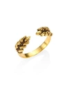 Aurelie Bidermann Two Cobs Wheat Ring In Gold