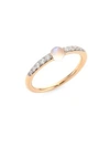 POMELLATO WOMEN'S M'AMA NON M'AMA DIAMOND, MOONSTONE & 18K ROSE GOLD RING,400094220436