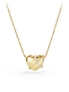 DAVID YURMAN Le Petit Coeur Sculpted Heart Chain Necklace with Diamonds in 18K Gold