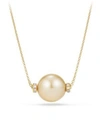 DAVID YURMAN Solari 12MM Golden Pearl Necklace with Diamonds in 18K Gold