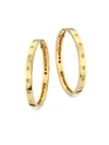 Roberto Coin WOMEN'S POIS MOIS LARGE 18K YELLOW GOLD HOOP EARRINGS,400094386866