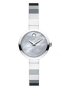 Movado Novella Grey Mother-Of-Pearl & Stainless Steel Bracelet Watch