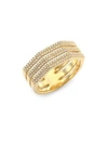 RON HAMI Triplex Diamond & 18K Yellow Gold Ring