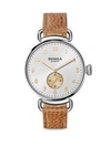 Shinola The Canfield Stainless Steel & Leather Strap Watch