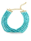 KENNETH JAY LANE Turquoise Beaded Choker Necklace