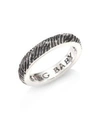 KING BABY STUDIO American Craft Slashed Texture Sterling Silver Stackable Ring