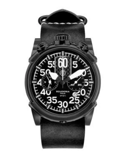 Ct Scuderia Saturno Stainless Steel Watch In Black