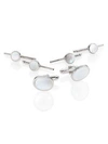 DAVID DONAHUE Sterling Silver & Mother Of Pearl Stud Set