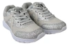Plein Sport Silver Polyester Runner Jasmines Sneakers In Silver