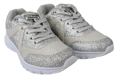 Plein Sport Silver Polyester Runner Jasmines Trainers