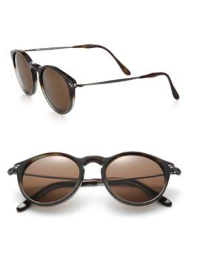 Kyme Miki Light 48mm Round Mirror Sunglasses In Brown