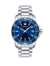 Movado Series 800 Watch In Blue Silver