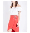 TED BAKER Ruffled off-the-shoulder stretch-cotton top