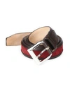 SUTOR MANTELLASSI Truman Veloucal Adjustable Leather & Suede Belt