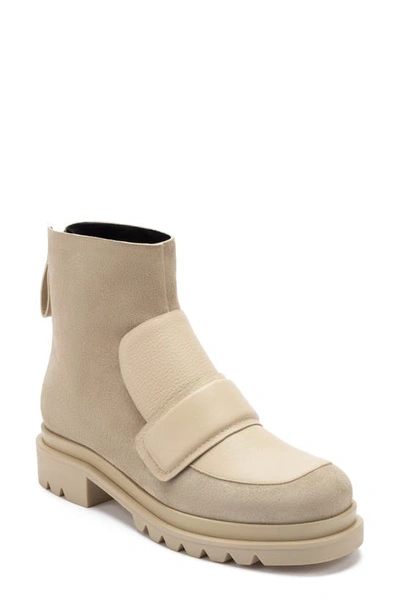 Mercedes Castillo Tumbled Leather Combat Boot In Wheat