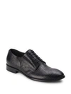 JO GHOST Textured Leather Derby Shoes,0400093956014