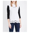 MCQ BY ALEXANDER MCQUEEN Lace panel cotton-jersey top