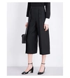 VALENTINO Cropped mid-rise wool and silk-blend trousers