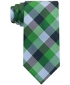 Tommy Hilfiger Men's Buffalo Check Tartan Silk Tie In Green