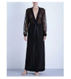 LA PERLA Shape-Allure long silk and lace robe