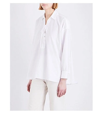 Nili Lotan Ambrose Cotton-poplin Shirt In White