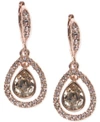 GIVENCHY CRYSTAL ORBITAL PAVE DROP EARRINGS