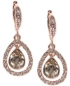 Givenchy Crystal Orbital Pave Drop Earrings In Rose Gold