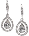 GIVENCHY CRYSTAL ORBITAL PAVE DROP EARRINGS