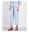 WHISTLES Wide mid-rise linen pants