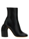 Off-white Leather Spring Booties Statement Heel 11 Cm